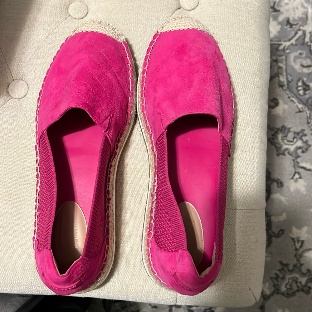 Cole Haan Grand Series Suede Espadrilles in hot pink- like new!!!!